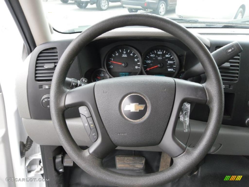 2008 Chevrolet Silverado 1500 LS Extended Cab Dark Titanium Steering Wheel Photo #49265345