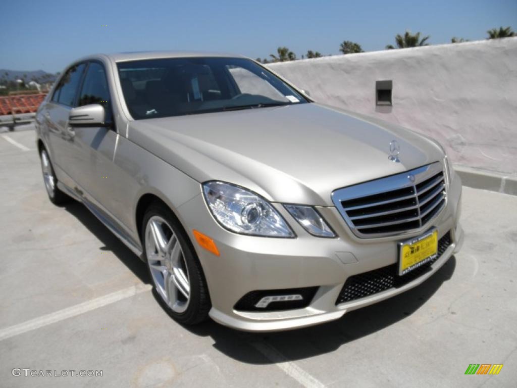 2011 E 350 Sedan - Pearl Beige Metallic / Almond/Black photo #1