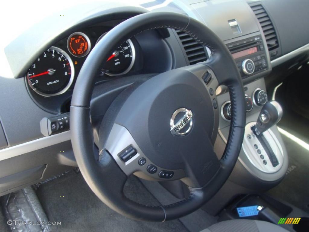 2011 Nissan Sentra 2.0 SR Charcoal Steering Wheel Photo #49266920