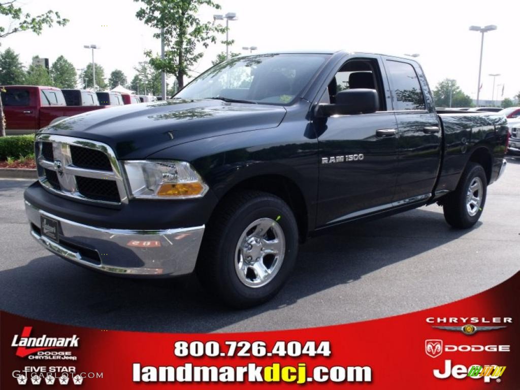 2011 Ram 1500 ST Quad Cab - Hunter Green Pearl / Dark Slate Gray/Medium Graystone photo #1