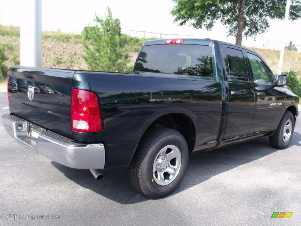 2011 Ram 1500 ST Quad Cab - Hunter Green Pearl / Dark Slate Gray/Medium Graystone photo #3