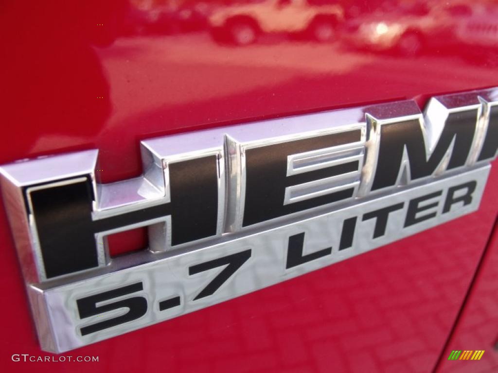 2007 Ram 1500 SLT Quad Cab - Flame Red / Medium Slate Gray photo #10