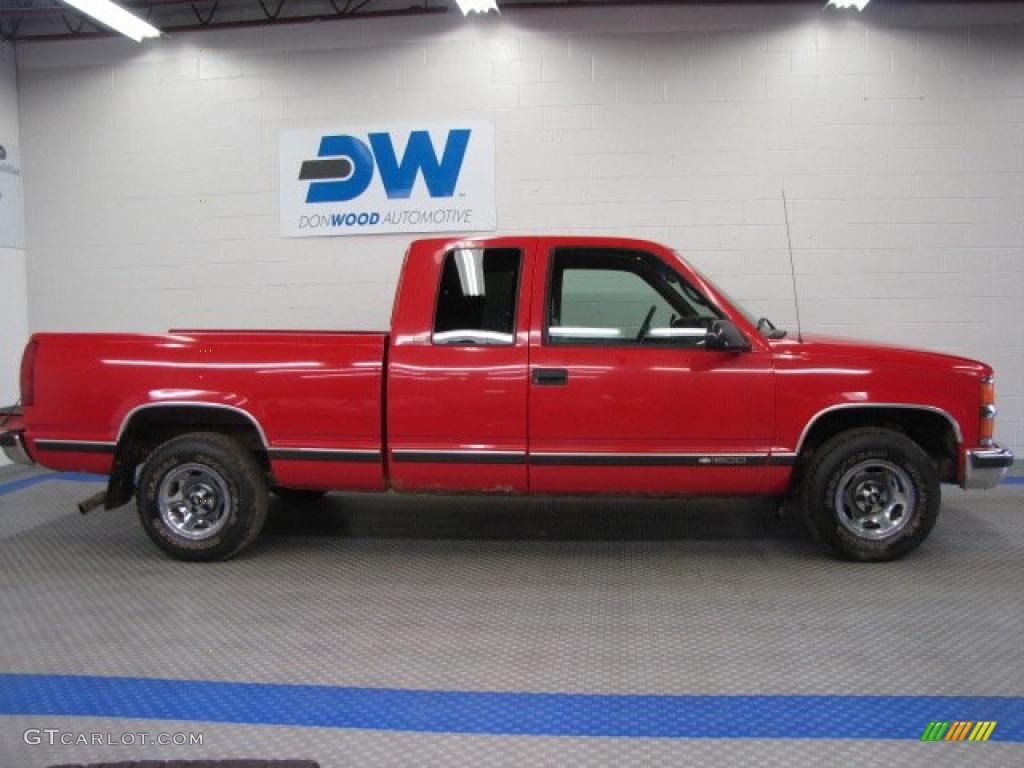 1997 C/K C1500 Silverado Extended Cab - Victory Red / Red photo #5