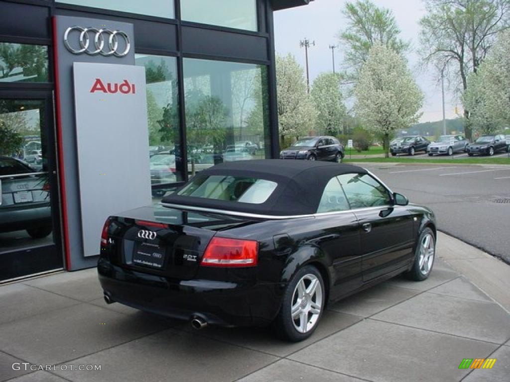 2008 A4 2.0T quattro Cabriolet - Brilliant Black / Beige photo #3