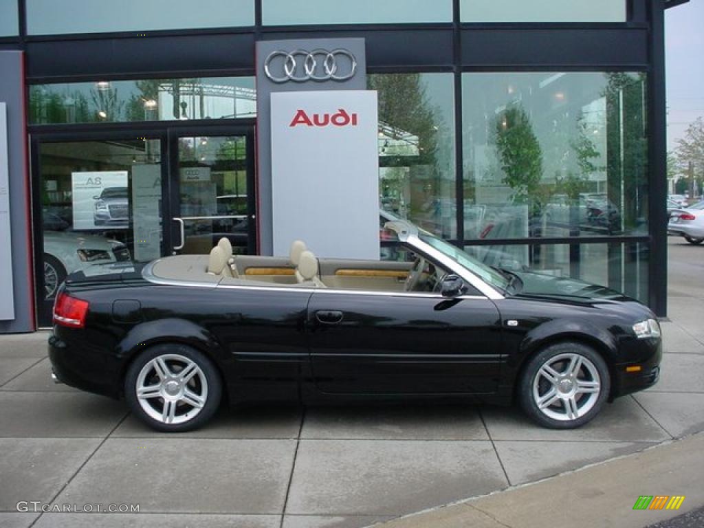 2008 A4 2.0T quattro Cabriolet - Brilliant Black / Beige photo #5