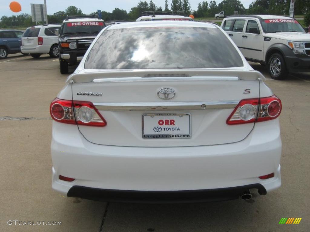 2011 Corolla S - Super White / Dark Charcoal photo #6