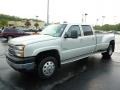 2007 Silver Birch Metallic Chevrolet Silverado 3500HD Classic LT Crew Cab 4x4 Dually  photo #3