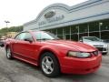 2003 Torch Red Ford Mustang V6 Convertible  photo #1