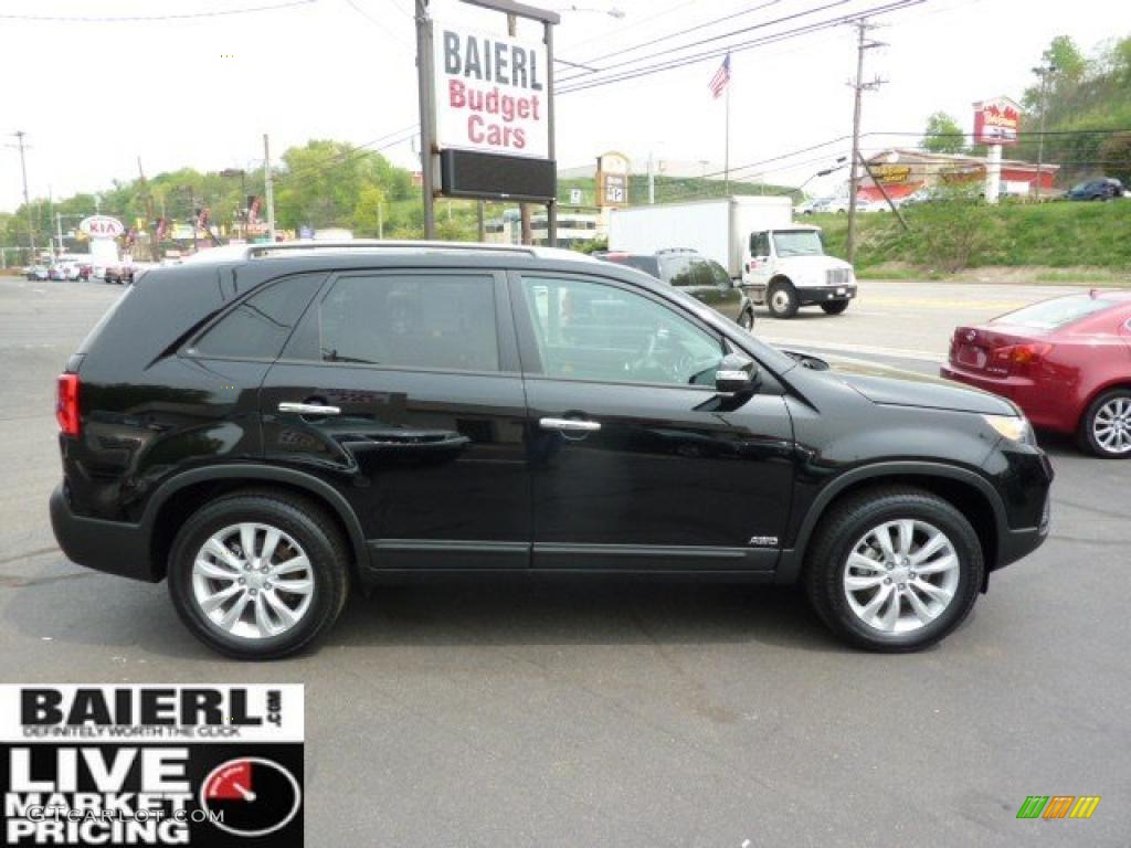 2011 Sorento LX V6 AWD - Ebony Black / Gray photo #8