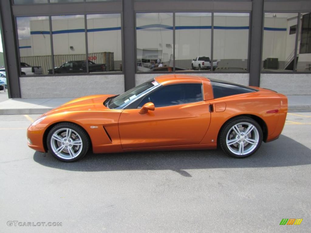 Atomic Orange Metallic 2008 Chevrolet Corvette Coupe Exterior Photo #49289156