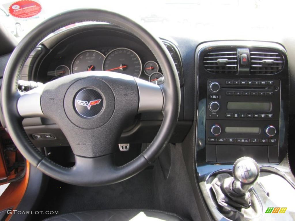 2008 Corvette Coupe - Atomic Orange Metallic / Ebony photo #9