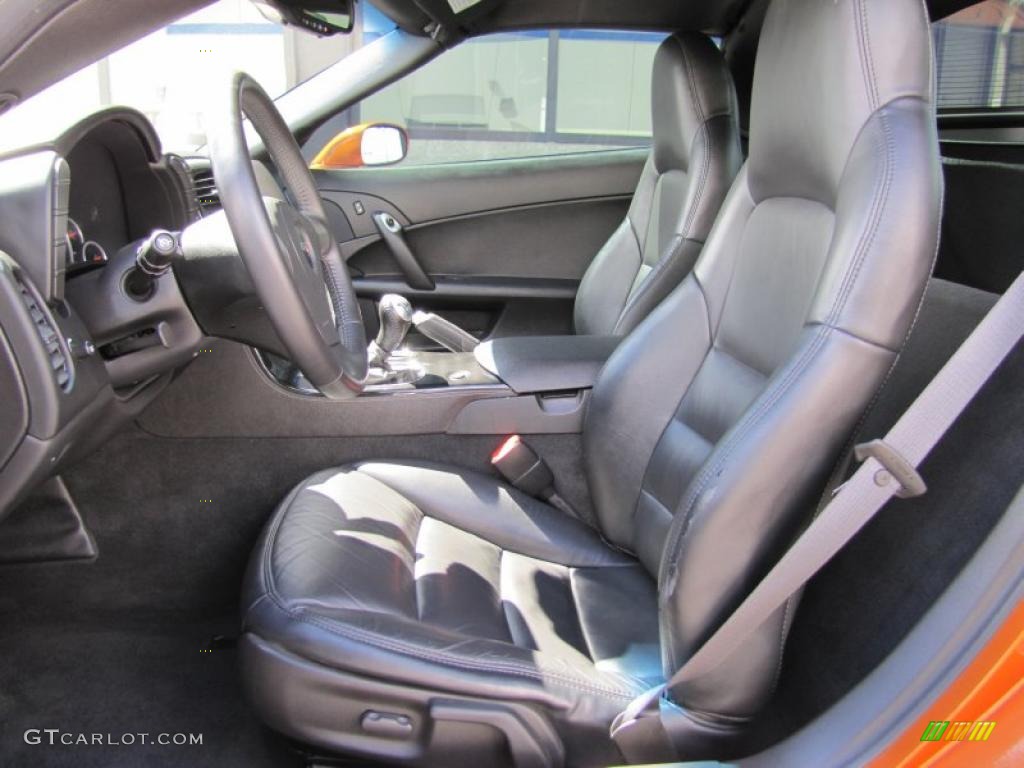 Ebony Interior 2008 Chevrolet Corvette Coupe Photo #49289429