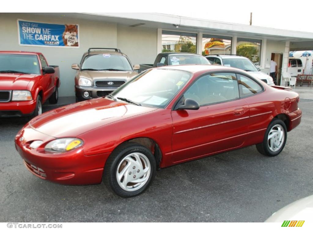 2000 Escort ZX2 Coupe - Toreador Red Metallic / Dark Charcoal photo #1