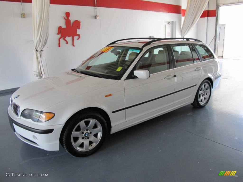 2005 3 Series 325i Wagon - Alpine White / Sand photo #1