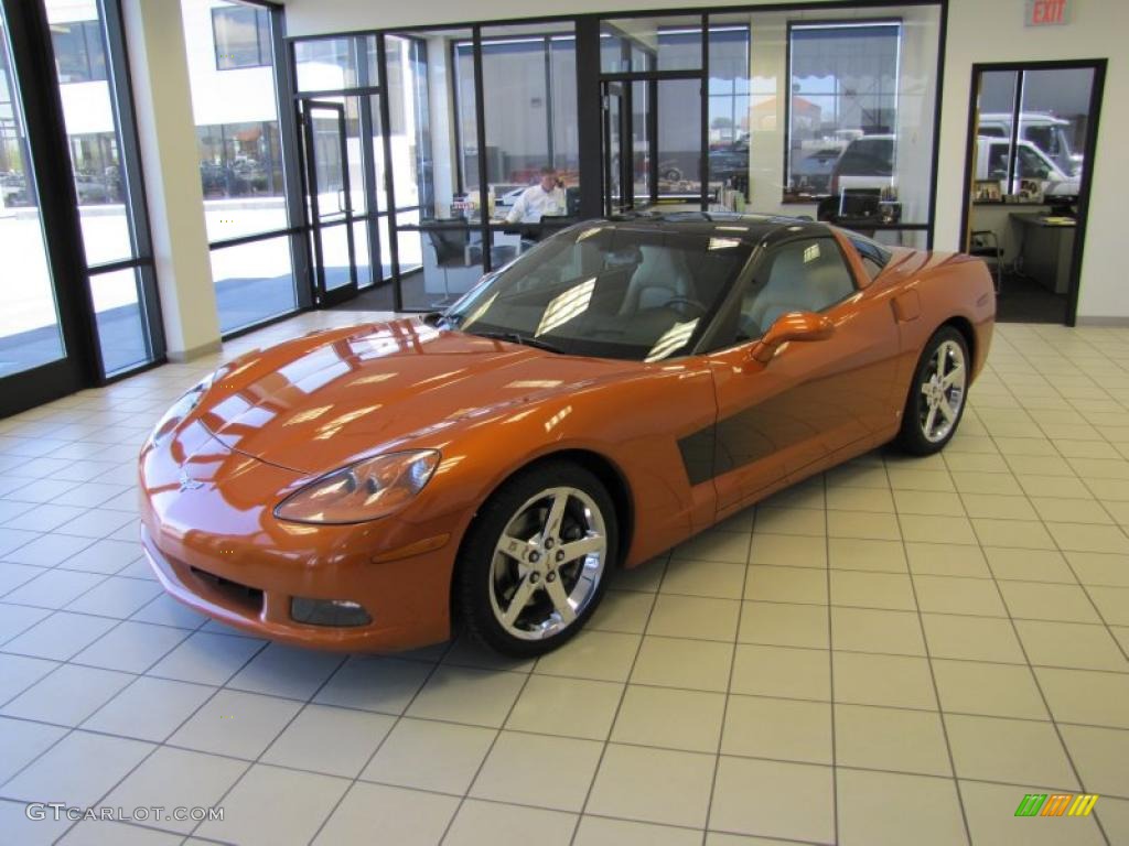 2007 Corvette Coupe - Atomic Orange Metallic / Cashmere photo #1