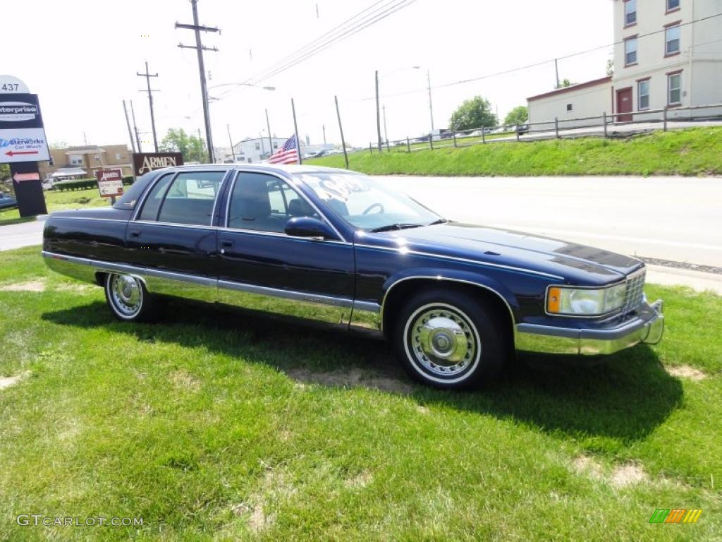 Dark Adriatic Blue Metallic 1996 Cadillac Fleetwood Brougham Exterior Photo #49291445