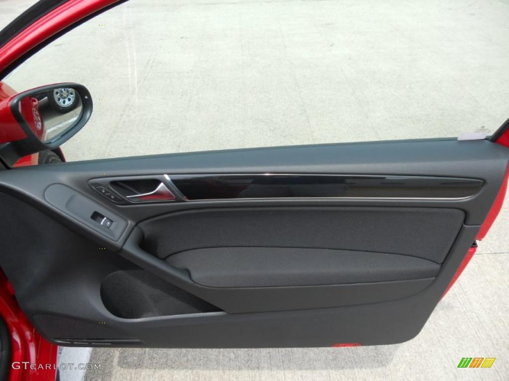 2011 Volkswagen GTI 2 Door Interlagos Plaid Cloth Door Panel Photo #49291745
