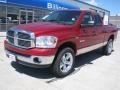 2008 Inferno Red Crystal Pearl Dodge Ram 1500 Big Horn Edition Quad Cab 4x4  photo #2