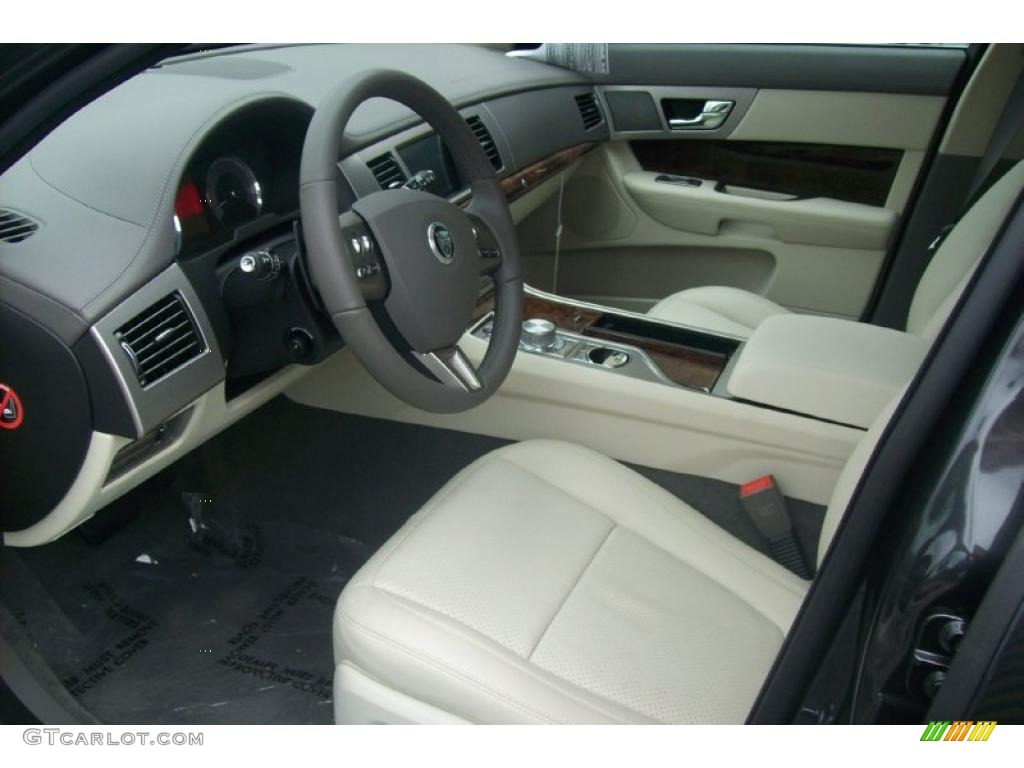 Ivory White/Oyster Grey Interior 2011 Jaguar XF Premium Sport Sedan Photo #49292819