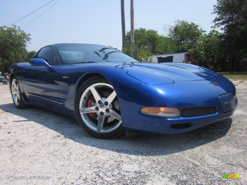2002 Corvette Z06 - Electron Blue Metallic / Black photo #3