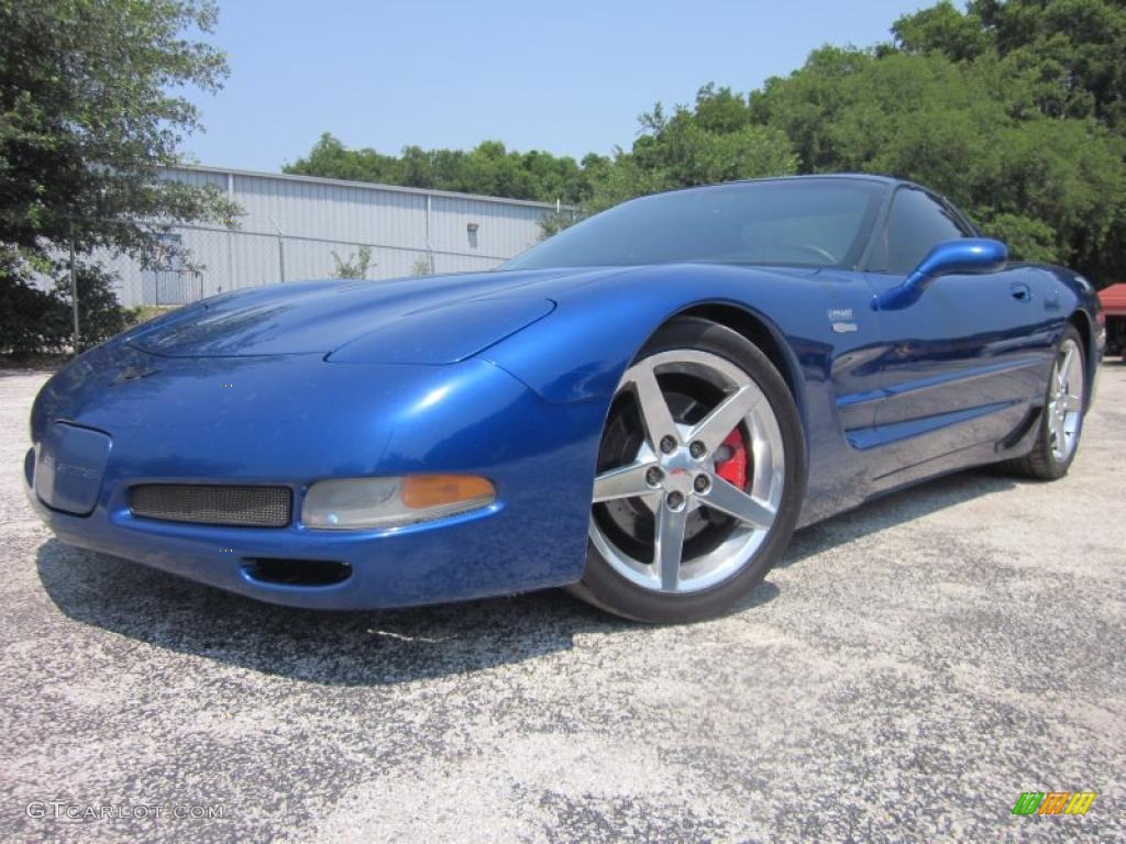 2002 Corvette Z06 - Electron Blue Metallic / Black photo #4