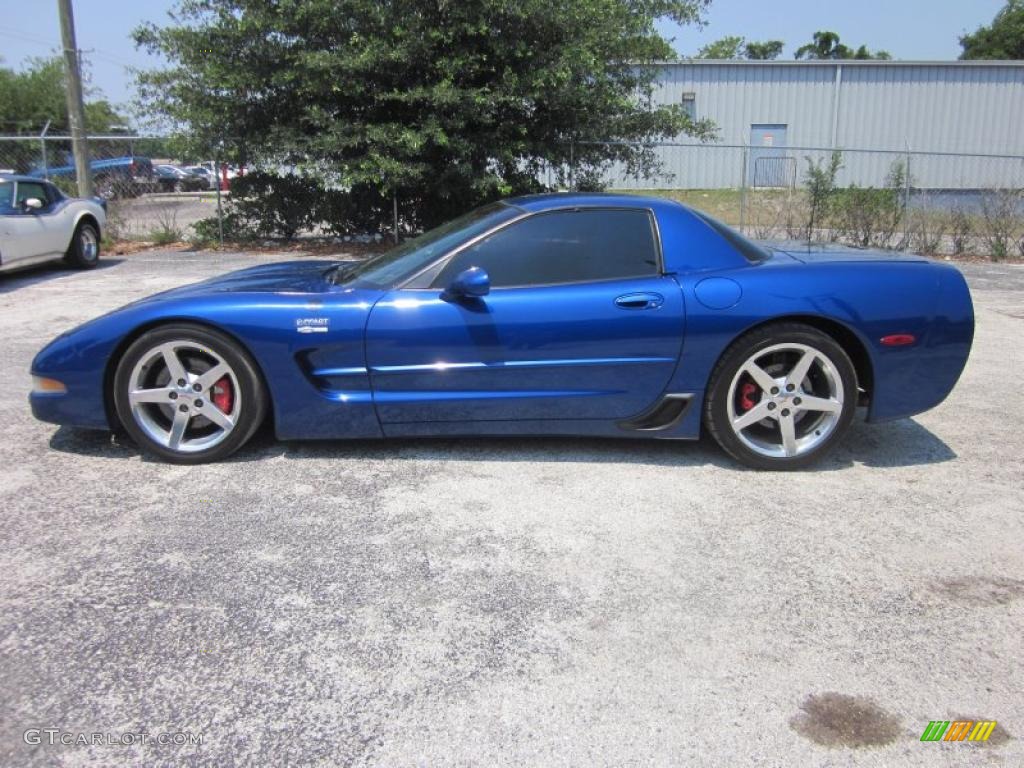 2002 Corvette Z06 - Electron Blue Metallic / Black photo #7