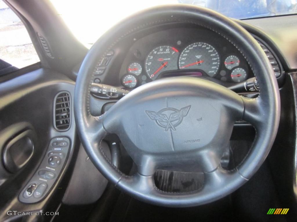 2002 Corvette Z06 - Electron Blue Metallic / Black photo #26