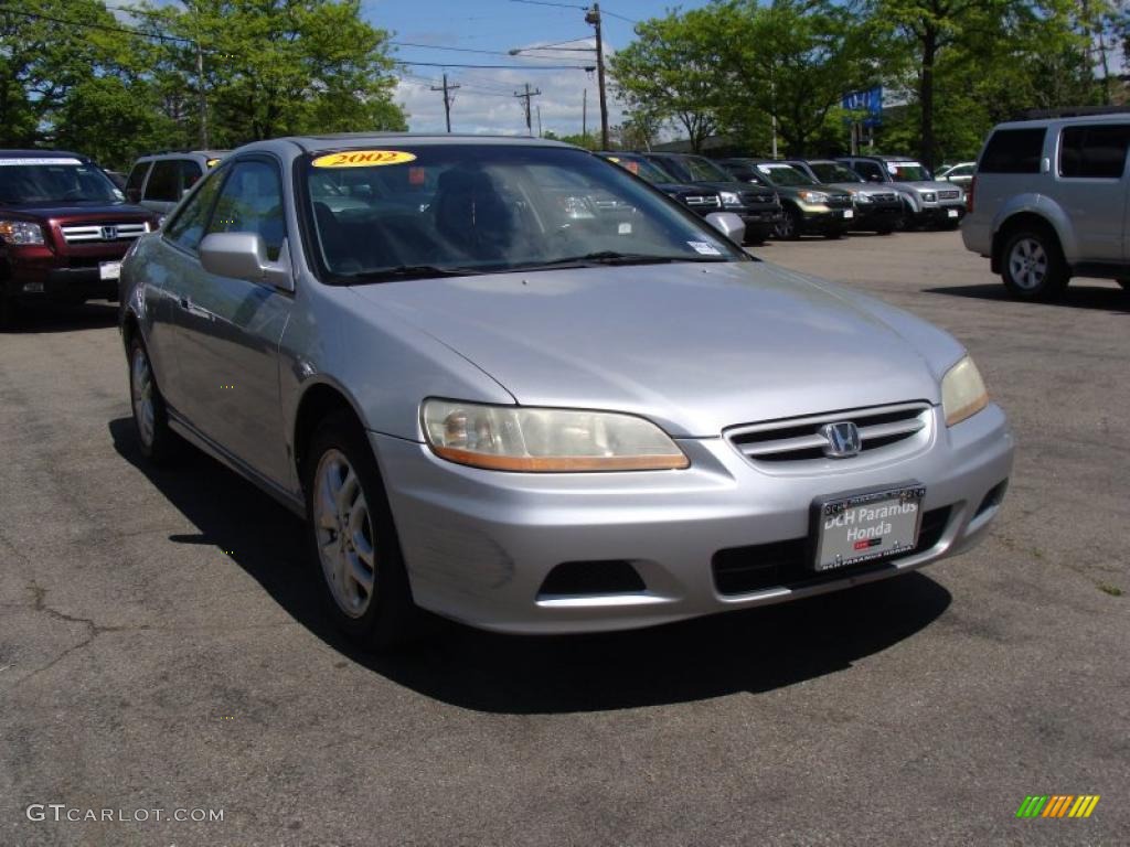 2002 Accord EX V6 Coupe - Satin Silver Metallic / Black photo #6