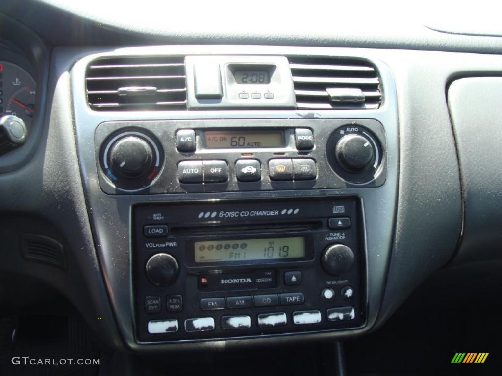 2002 Accord EX V6 Coupe - Satin Silver Metallic / Black photo #22