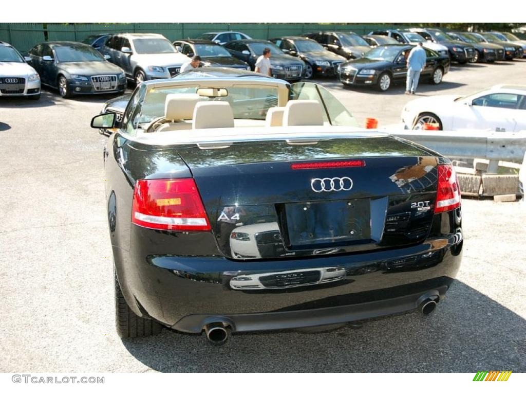 2008 A4 2.0T quattro Cabriolet - Brilliant Black / Beige photo #4