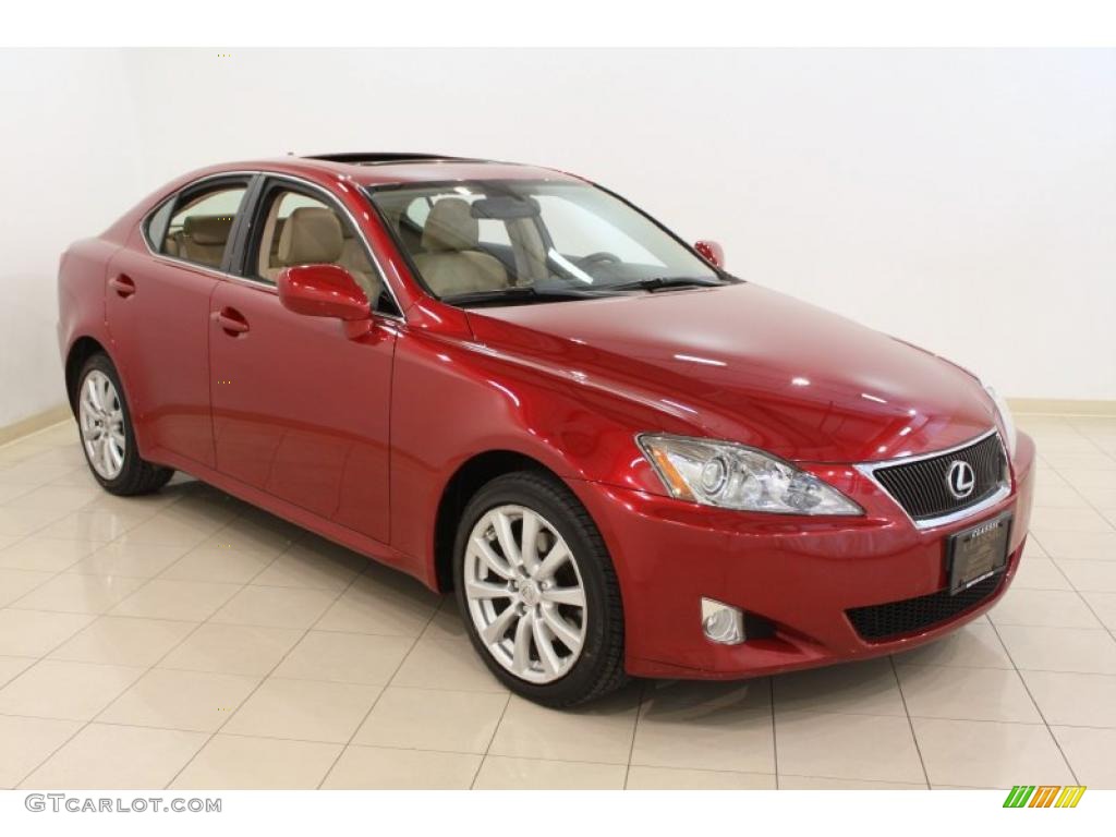 2008 IS 250 AWD - Matador Red Mica / Cashmere Beige photo #1