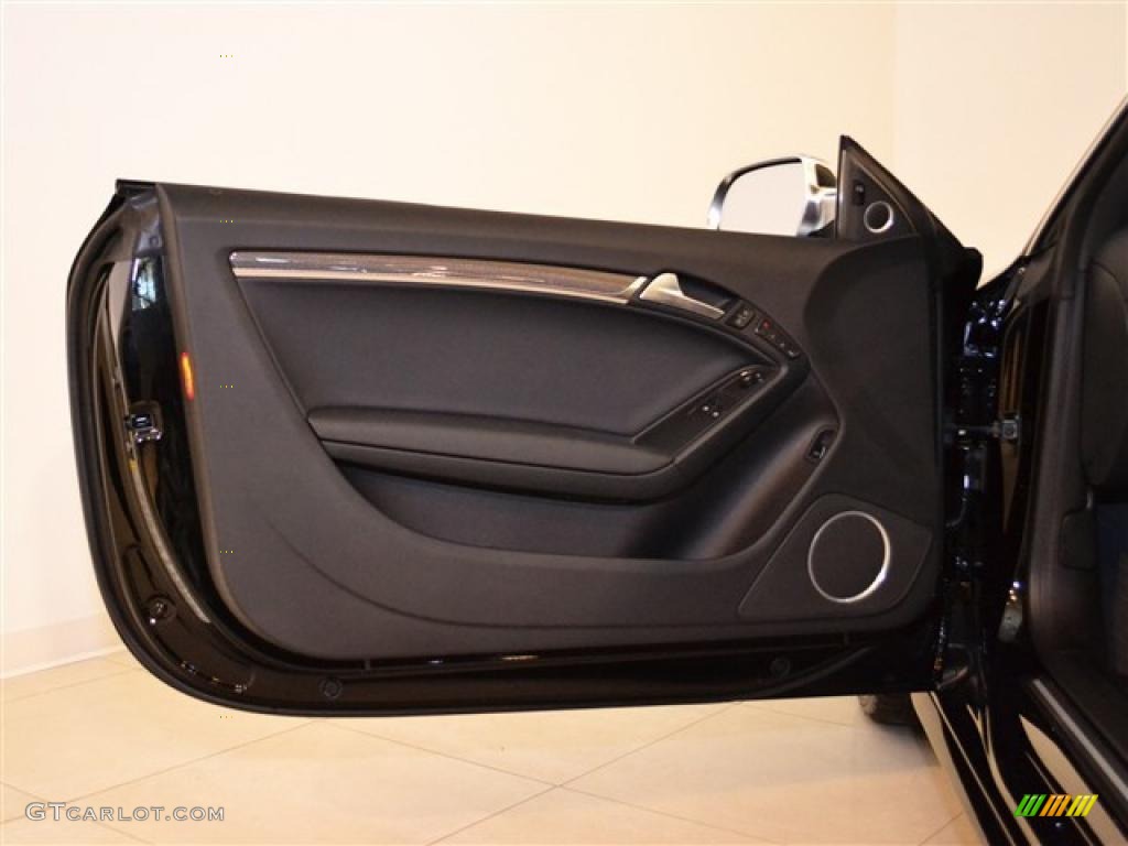 2011 Audi S5 4.2 FSI quattro Coupe Black Silk Nappa Leather Door Panel Photo #49301859