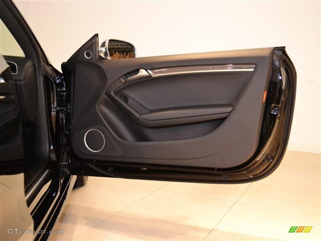 2011 Audi S5 4.2 FSI quattro Coupe Black Silk Nappa Leather Door Panel Photo #49301886