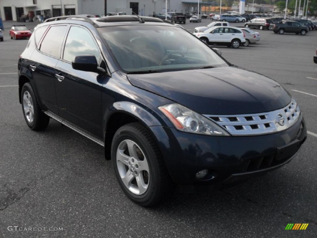 2004 Murano SL AWD - Midnight Blue Pearl / Cafe Latte photo #5