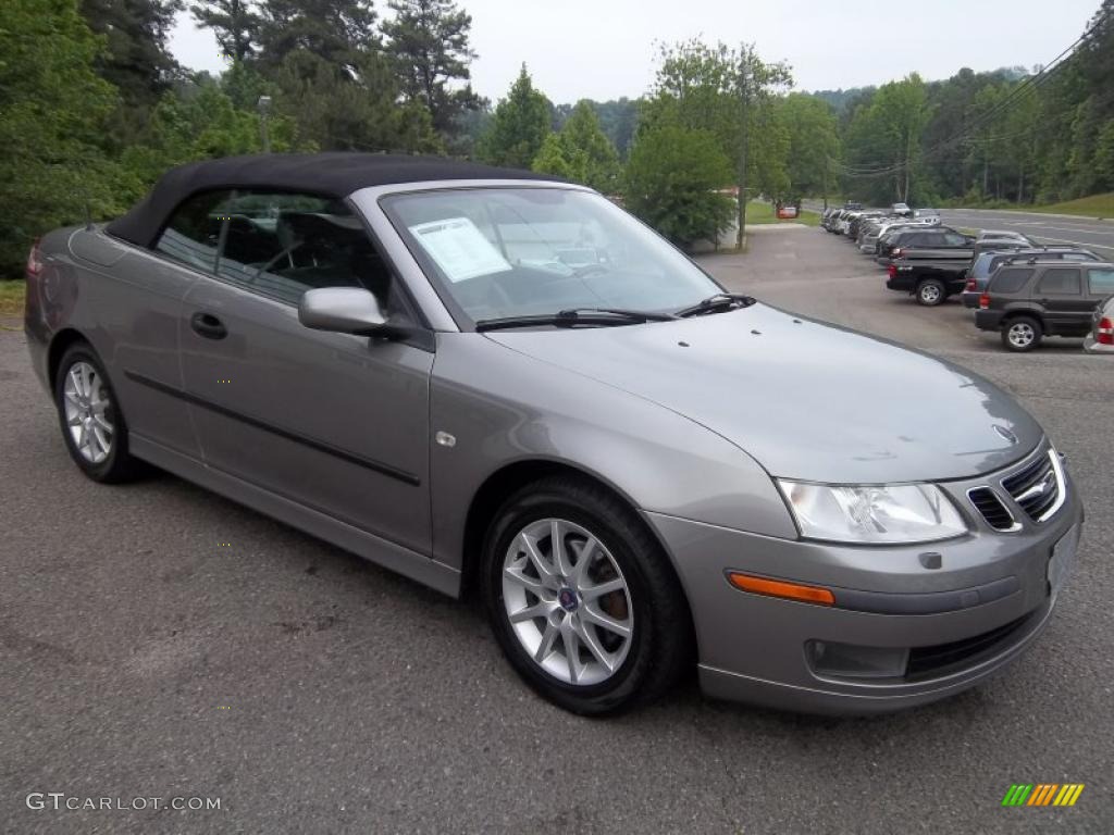 Steel Gray Metallic 2004 Saab 9-3 Arc Convertible Exterior Photo #49303671