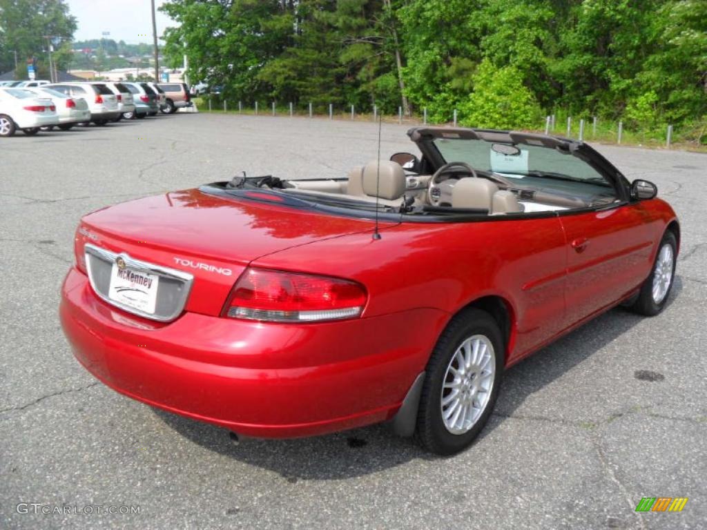 2005 Sebring Touring Convertible - Deep Red Pearl / Dark Taupe/Medium Taupe photo #4