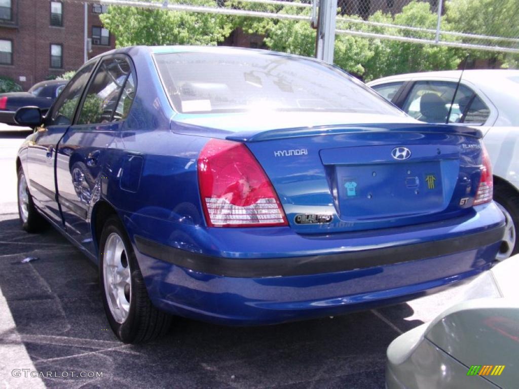 2004 Elantra GT Sedan - Tidal Wave Blue / Dark Gray photo #4