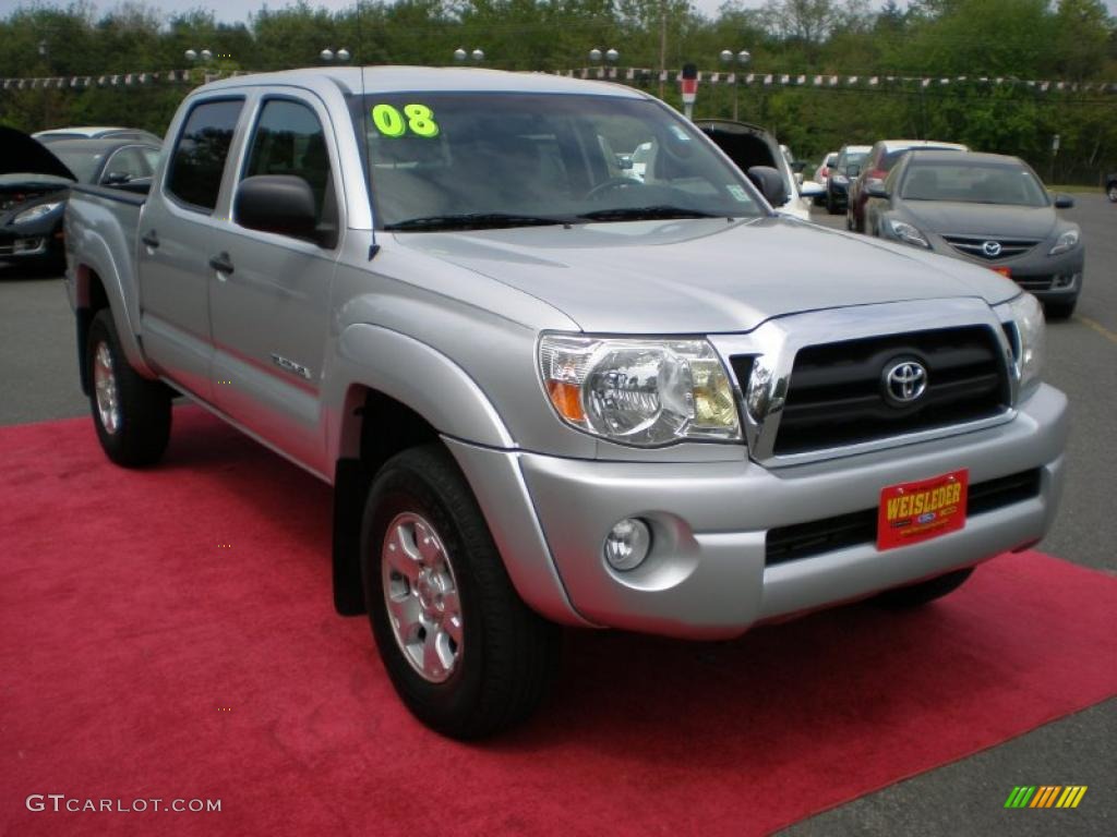 2008 Tacoma V6 SR5 Double Cab 4x4 - Silver Streak Mica / Graphite Gray photo #5