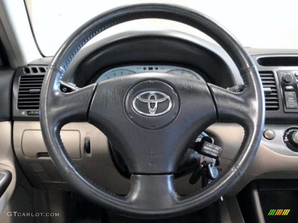 2002 Toyota Camry SE Taupe Steering Wheel Photo #49306515