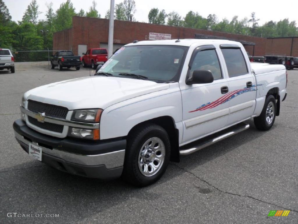 2005 Silverado 1500 LS Crew Cab - Summit White / Dark Charcoal photo #1