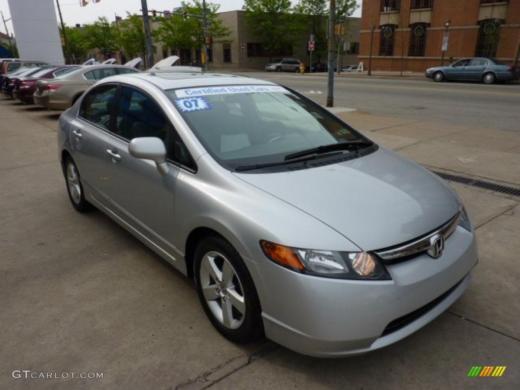 Alabaster Silver Metallic 2007 Honda Civic EX Sedan Exterior Photo #49307961