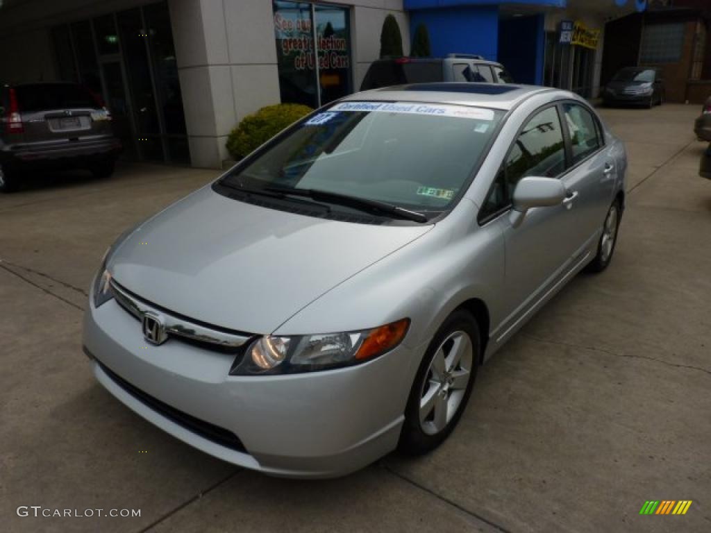 Alabaster Silver Metallic 2007 Honda Civic EX Sedan Exterior Photo #49307991