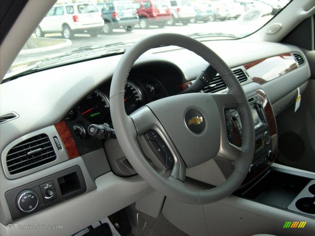 2011 Chevrolet Tahoe Hybrid Light Titanium/Dark Titanium Steering Wheel Photo #49308552