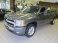 2011 Steel Green Metallic Chevrolet Silverado 1500 LT Extended Cab 4x4  photo #1