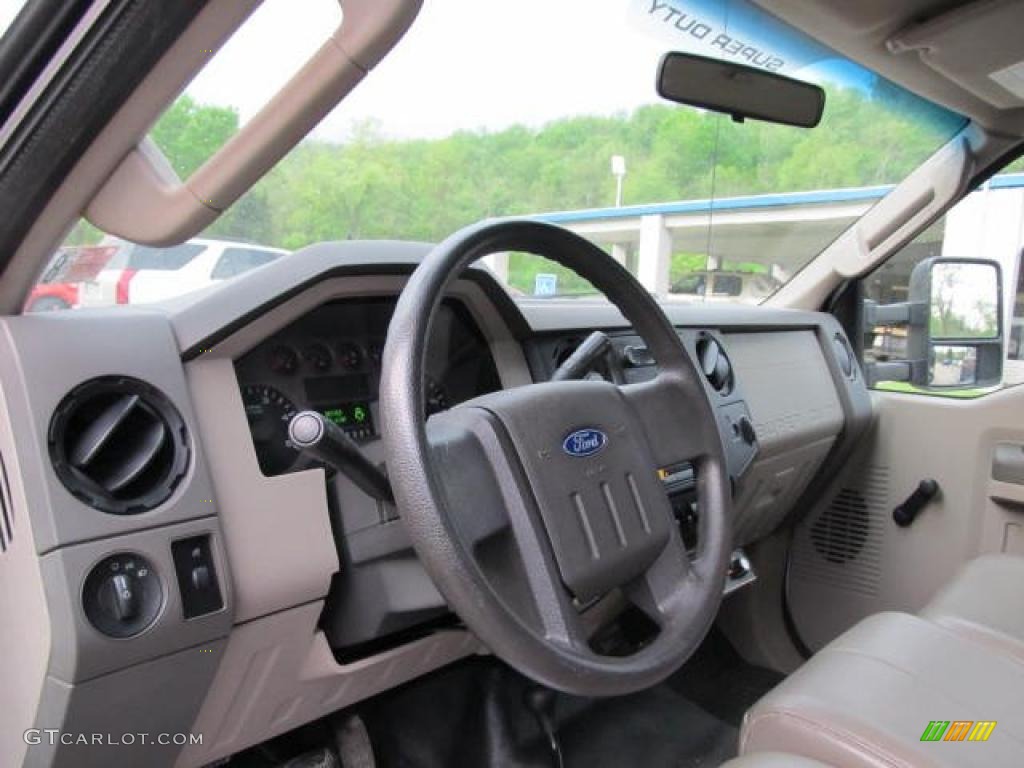 2008 Ford F350 Super Duty XL Regular Cab 4x4 Dump Truck Medium Stone Dashboard Photo #49312278