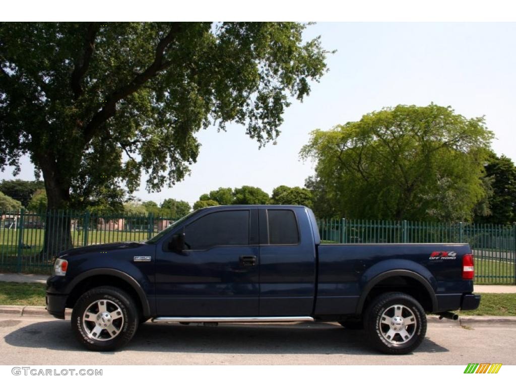 2004 F150 FX4 SuperCab 4x4 - True Blue Metallic / Black/Medium Flint photo #2