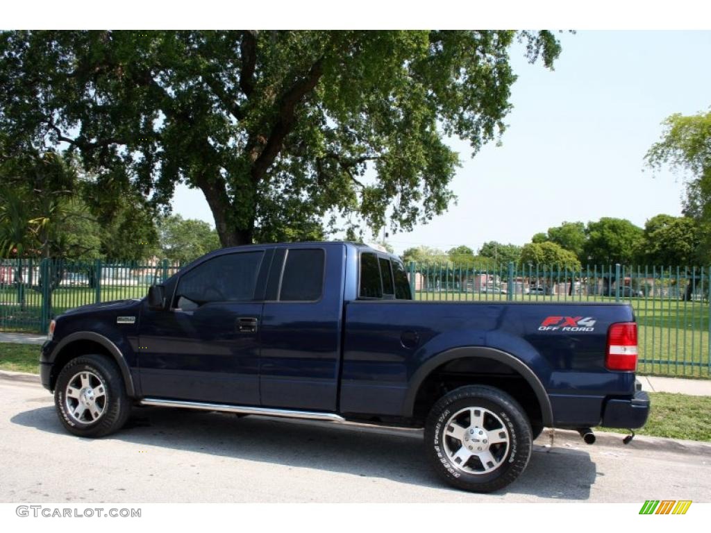 2004 F150 FX4 SuperCab 4x4 - True Blue Metallic / Black/Medium Flint photo #3