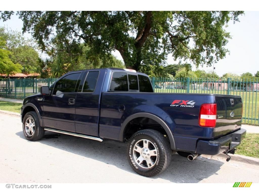 2004 F150 FX4 SuperCab 4x4 - True Blue Metallic / Black/Medium Flint photo #4