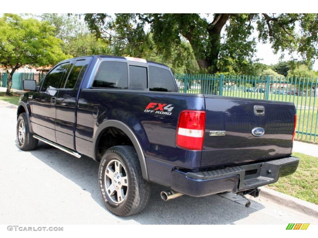 2004 F150 FX4 SuperCab 4x4 - True Blue Metallic / Black/Medium Flint photo #6