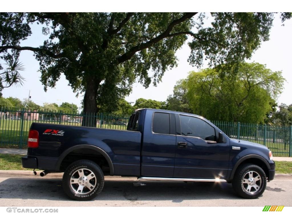 2004 F150 FX4 SuperCab 4x4 - True Blue Metallic / Black/Medium Flint photo #8